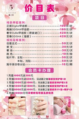 價目表